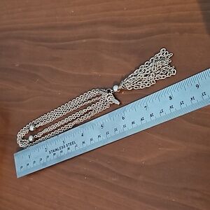 Necklace with chain tassel